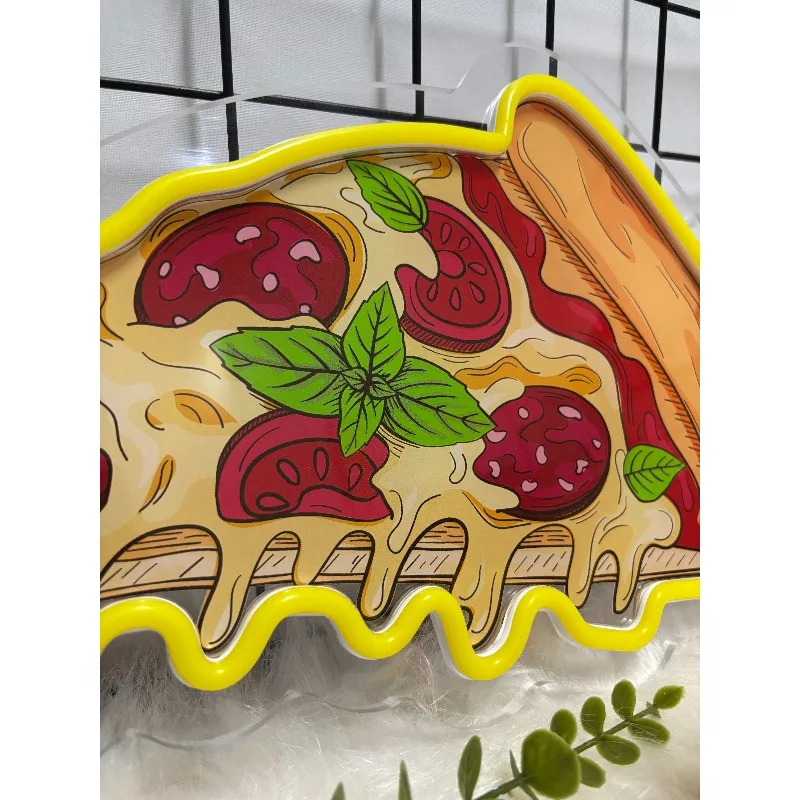 photo logo Pizza Light Emitting Diode Neon Acrylic Light with UV Printing Unique Restaurant Bar Shop Decoration Electronics