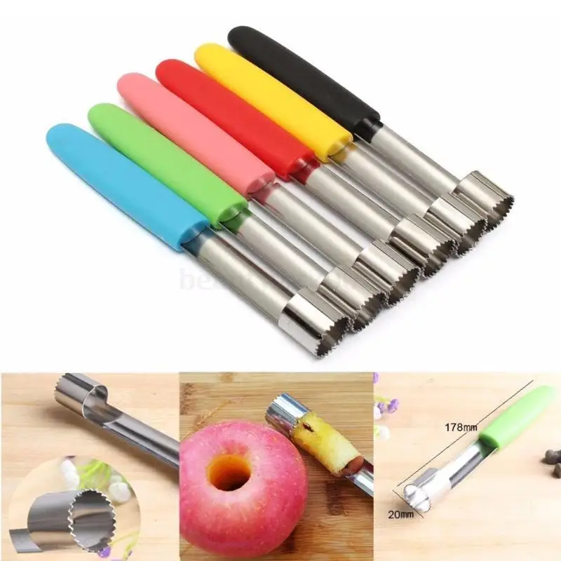 Corer Pitter Pear Bell Twist Fruit Stoner Easy Core Seed Remover Pepper Remove Pit Kitchen Tool Gadget view 2