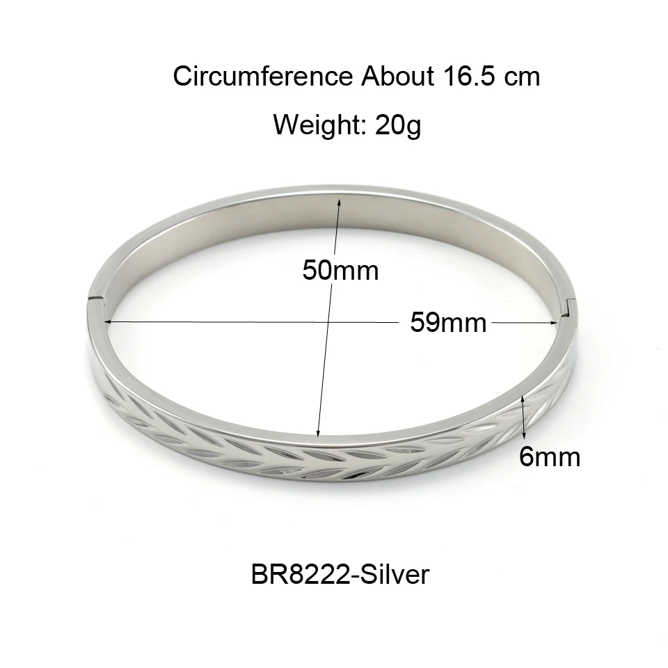 New Design Luxury Brand Leaf Stainless Steel Bracelets Bangles For Women Girl Cuff Wristband Female Jewelry Accessory Gift