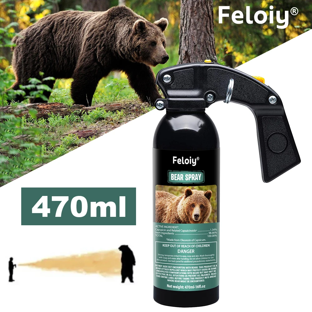 Bear Spray: barrera antiniebla de largo alcance, autodefensa de alta espicidad, restaura la respiración de los osos y causas una sensación de combustión