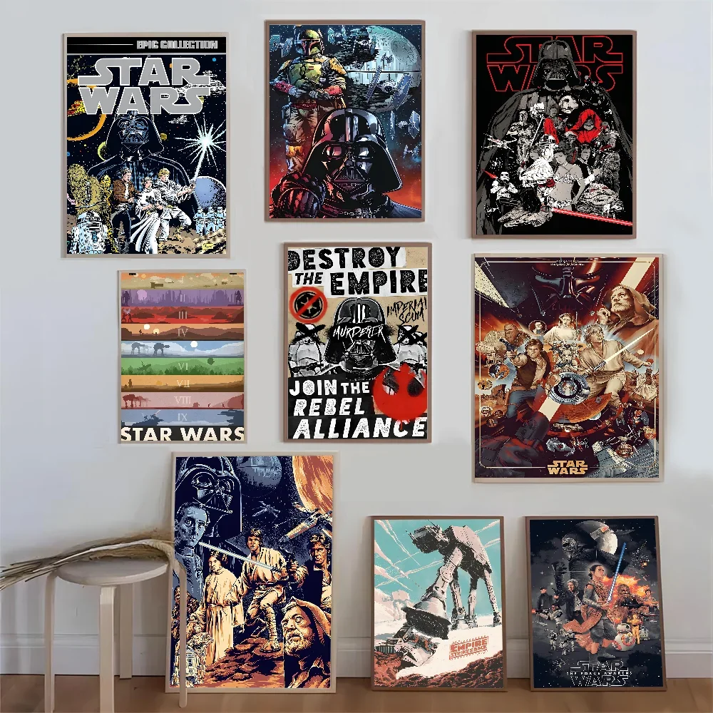 Star Anime War-s Anime Posters Sticky HD Quality Wall Art Retro Posters for Home Kawaii Room Decor