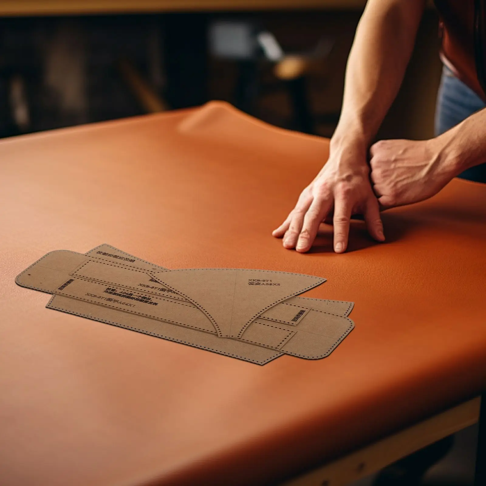 Handbag Template Paper Kids DIY Pattern Multifunctional Wallet Ruler Light Zipper Cute Bag Pattern Template Set Purse