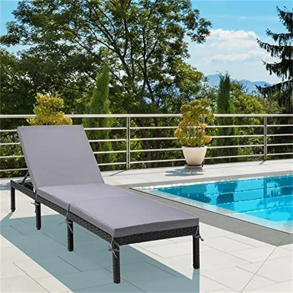 Sun Lounger Outdoor Deck Chair Garden Deck Chair Foldable Beach Deck Chair For Gardens, Terraces And Balconies