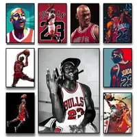 Michael Jordan Basketball Player Canvas Poster Print Wall Art for Living Room Bedroom Bar Restaurant Cafe Home Decor