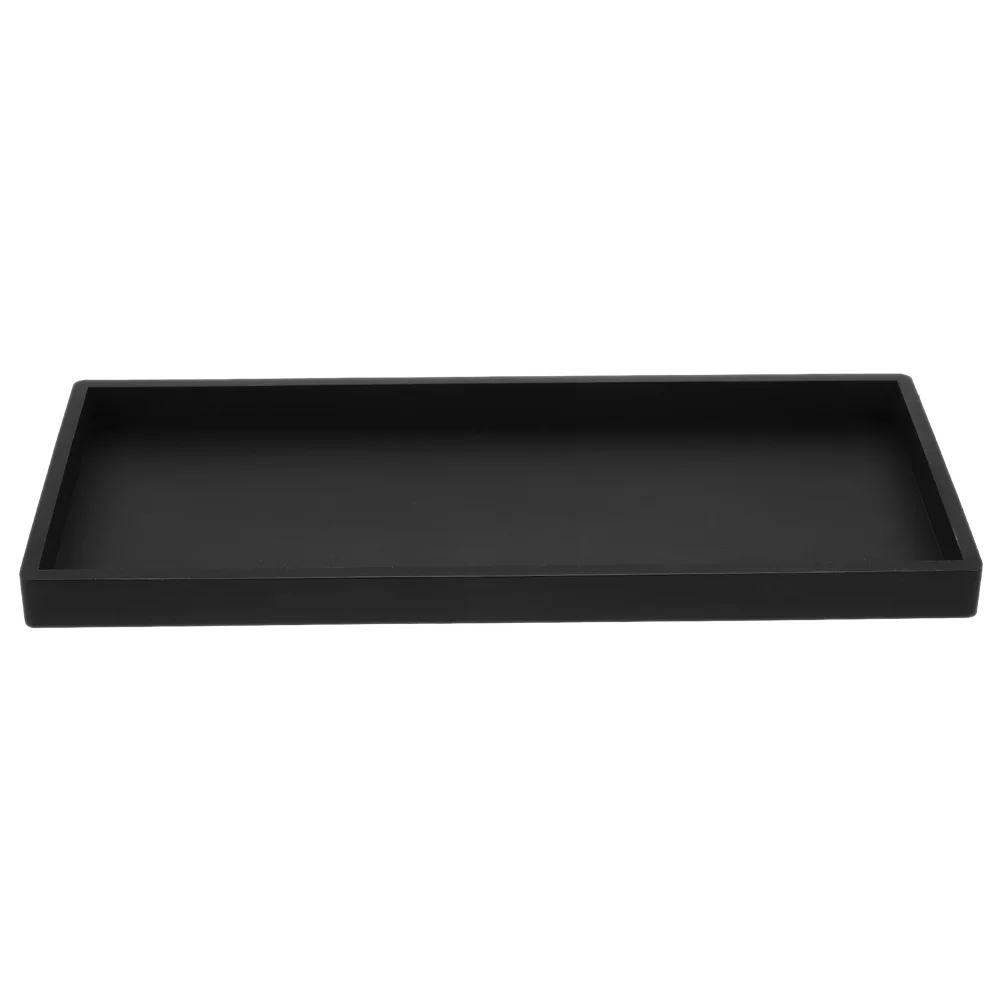 

Massage Bolster Square Silicone Storage Tray Vanity Multi-functional Plate Multipurpose Bac Rangement Black