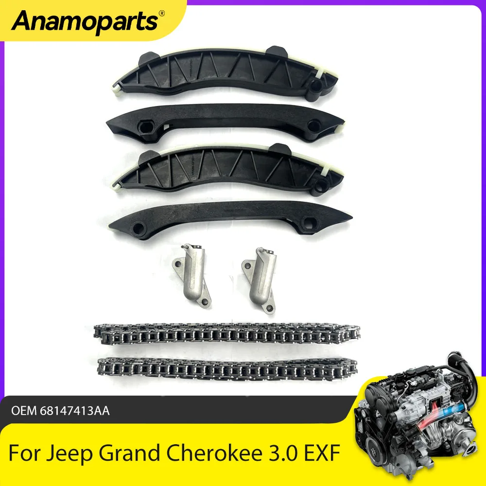 

Engine Timing Chain Kit Fit 3.0 L T Diesel EXF EXN For Jeep Grand Cherokee Wrangler Dodge Ram 1500 Chrysler 300C 3.0L 3.0T 11-22