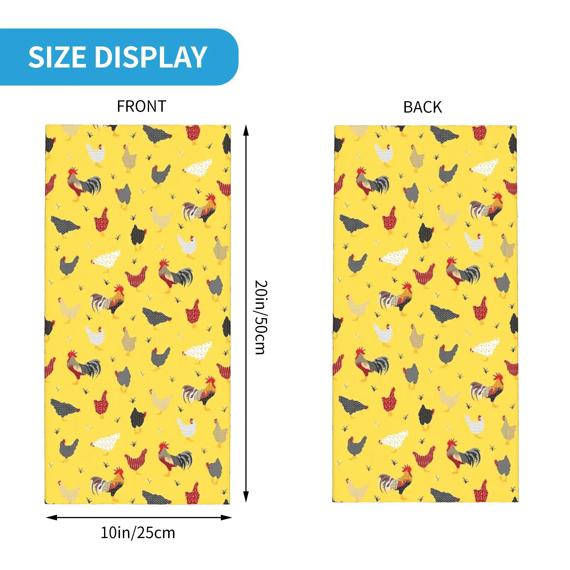 Chicken Farm Bandana Neck Gaiter Printed Mask Scarf Multi-use Headwear Riding Unisex Adult Washable