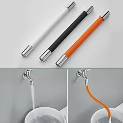 Kitchen Faucet Extension Extender Universal 360° Rotating Silicone Flexible Hose Water Tap Pipe Tube for Bathroom Wash Basin