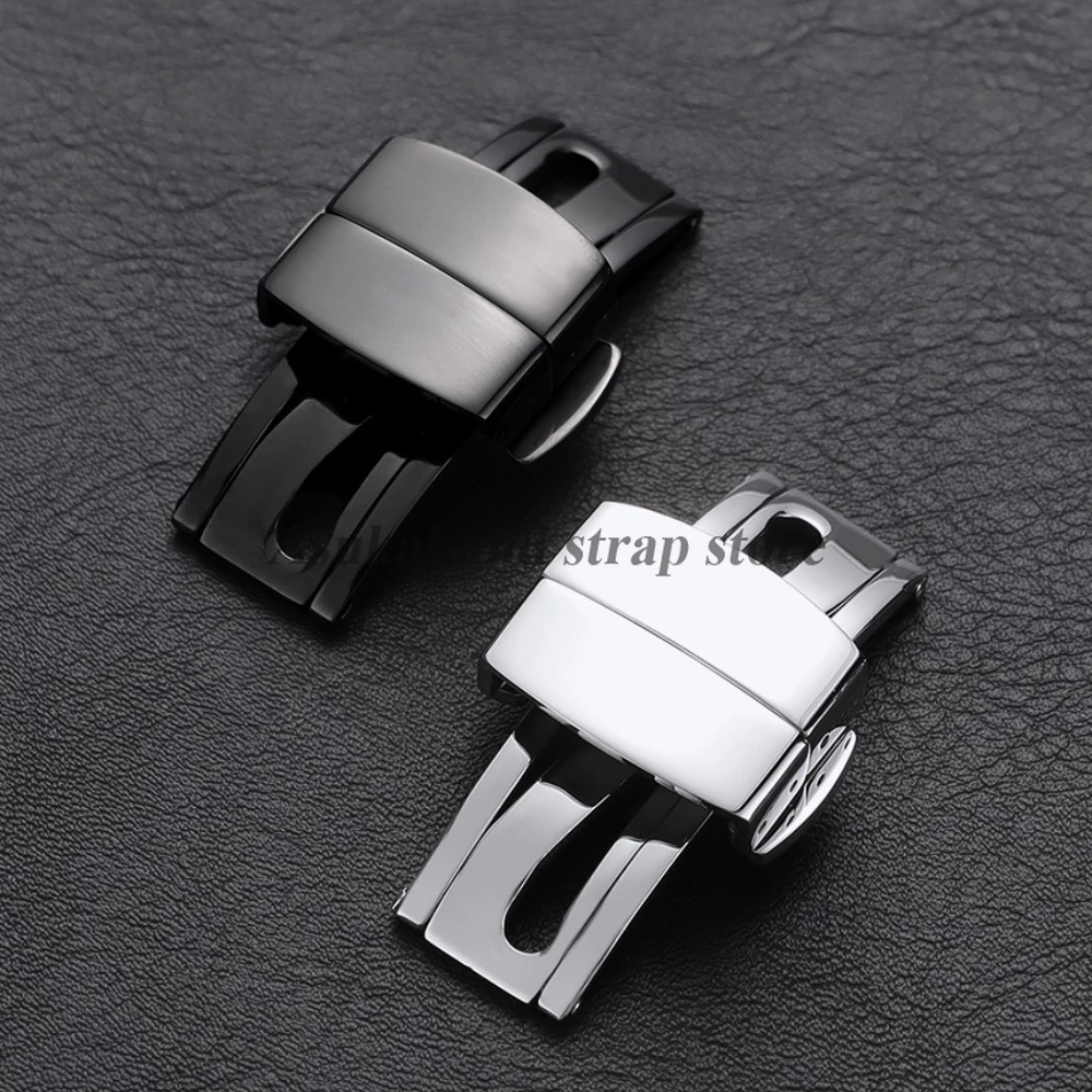 16mm 18mm Stainless Steel Polished Watch Buckles for Patek Philippe for Aquanaut Silicone 5164A 5167A 5168A Metal Folding Clasp