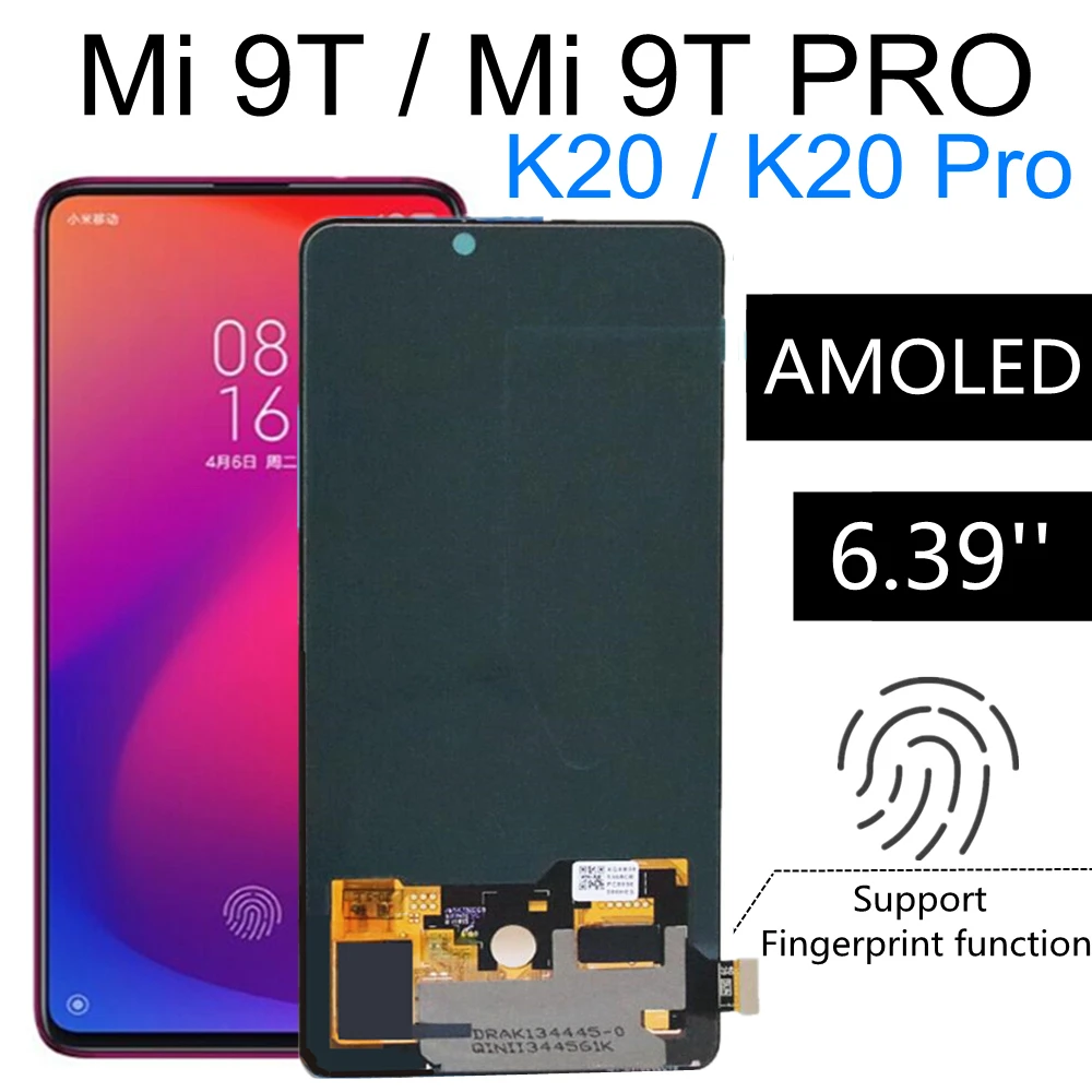 6.39'' Original AMOLED For Xiaomi Mi 9T MI9T Pro Redmi K20 LCD Display Touch Screen Assembly Replace For Redmi K20 PRO LCD