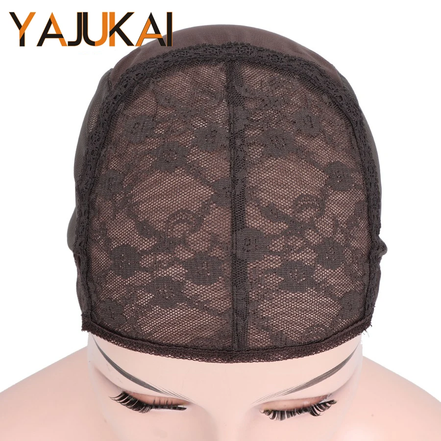 Yajukai New Wig Cap Hair Net Wig Making Materials Adjudtable Cap For Wig Black Brown Blonde Double Lace Net Cap Xl/L/M/S 4 Size