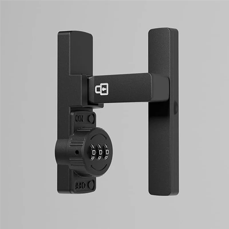 

N10R-180 Degree Barn Door Lock Latch Fluorescent Secure Your Home Easily Install Keyless Entry Zinc Alloy Matte Black Easy To Us