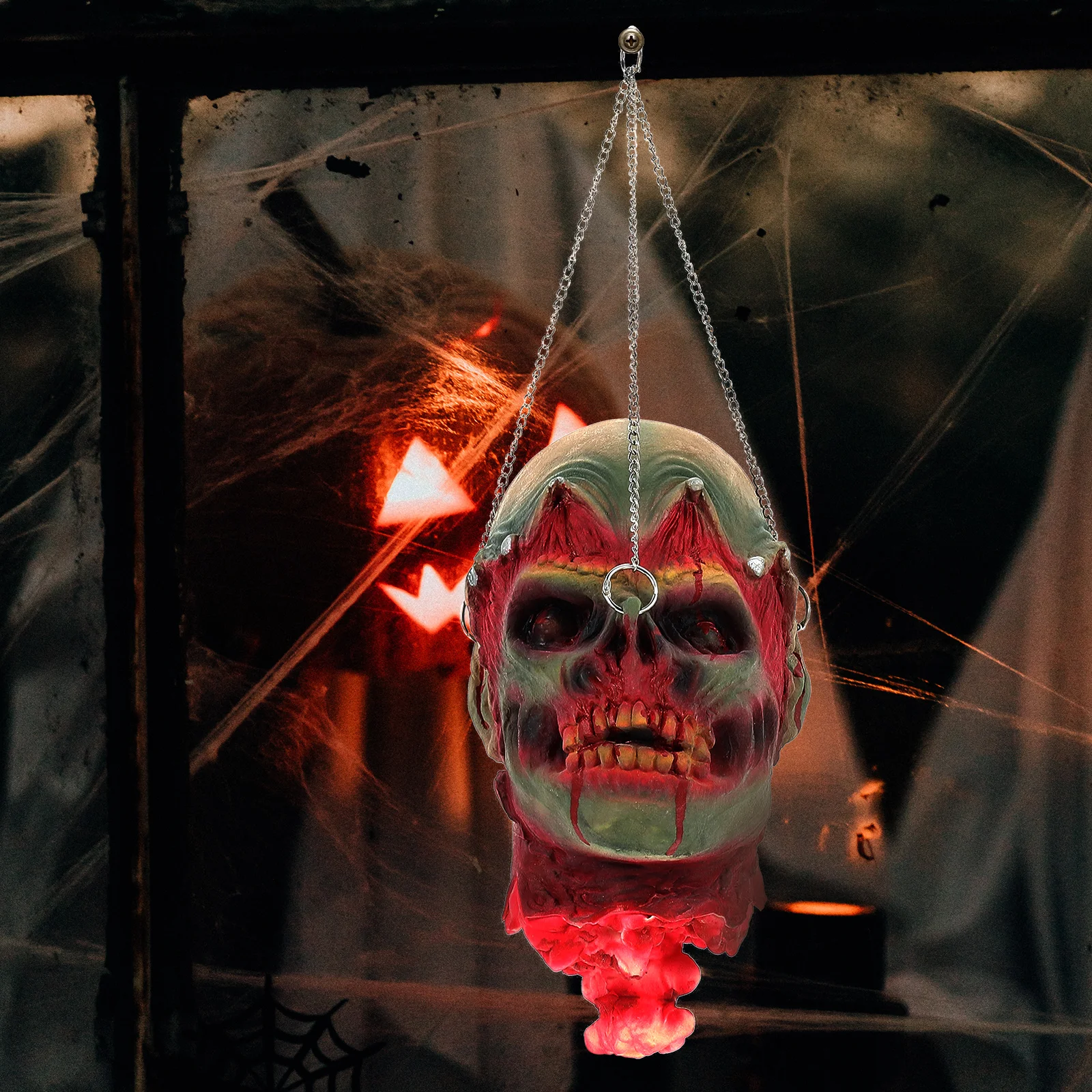 

Halloween Decoration Prop Artificial Severed Head Hanging PP Cotton Fake Human Parts Supplies Horror Scare Body PartHaunted