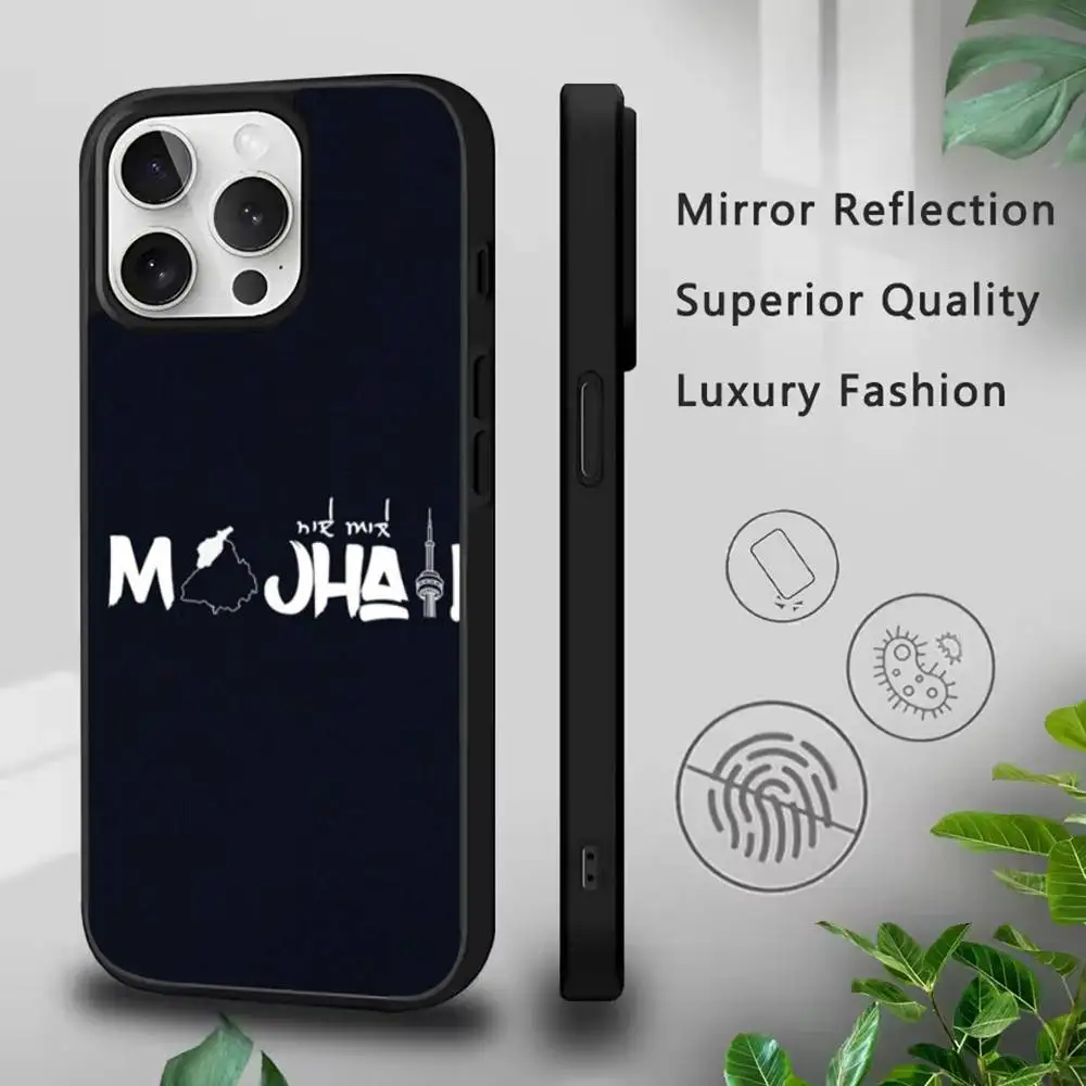 Schilderen Punjab Kaart Telefoonhoesje voor iPhone 17,16,15,14,13,12,11,Pro,Max,Plus,Mini,SE4,E Magnetisch Magsafe Draadloos opladen