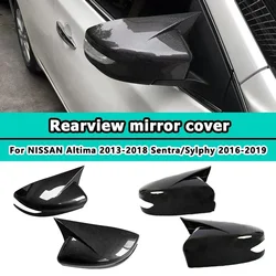 2X Side Rear View Mirror Cover Wing Cap Trim For NISSAN Altima 2013-2018 Sentra/Sylphy 2016-2019 Mirror Cover Rearview Exterior