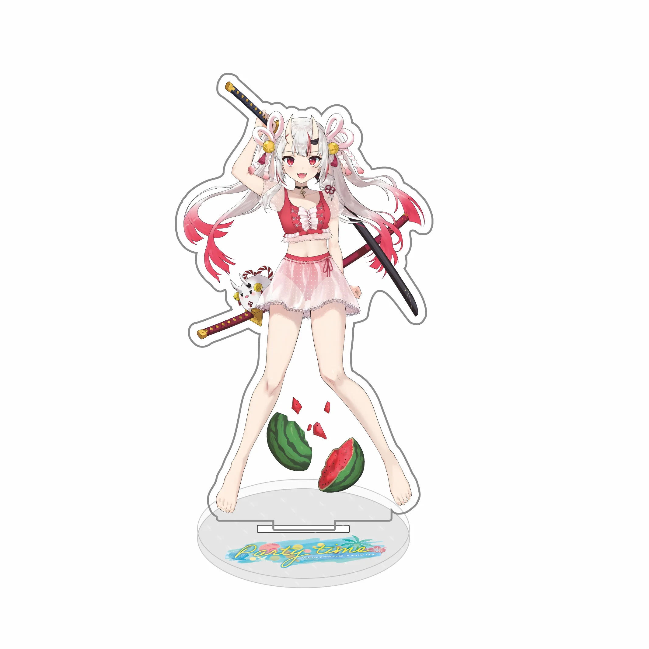 Hololive Vtuber Swimsuit Party Time Figures Cosplay Acrylic Stands Model Mococo Kobo Ayame Desk Decor Standing Sign Gifts image 6