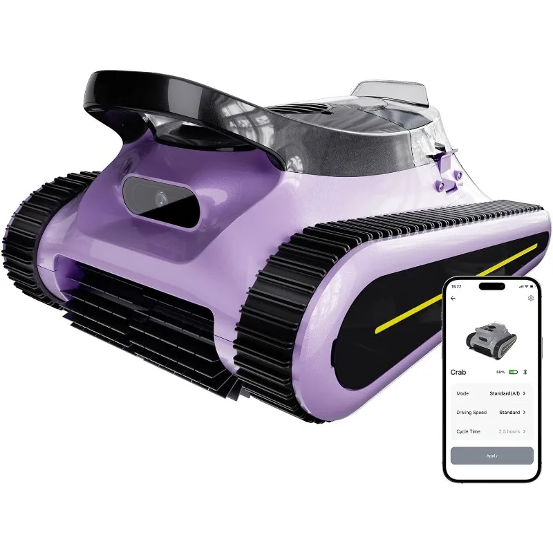 

Cordless Robotic Pool Cleaner, Pool Vacuum 180W Brushless Motor, 45000Pa Suction, Wall & Waterline Climbing, Auto Path Mapping