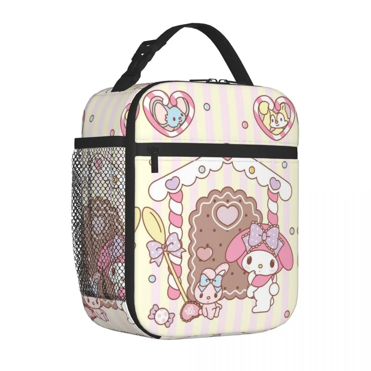 Teenager Food Pouch Cute Melody Beverage Sanrio Melody MultifunctionLunch Box BagOutdoor