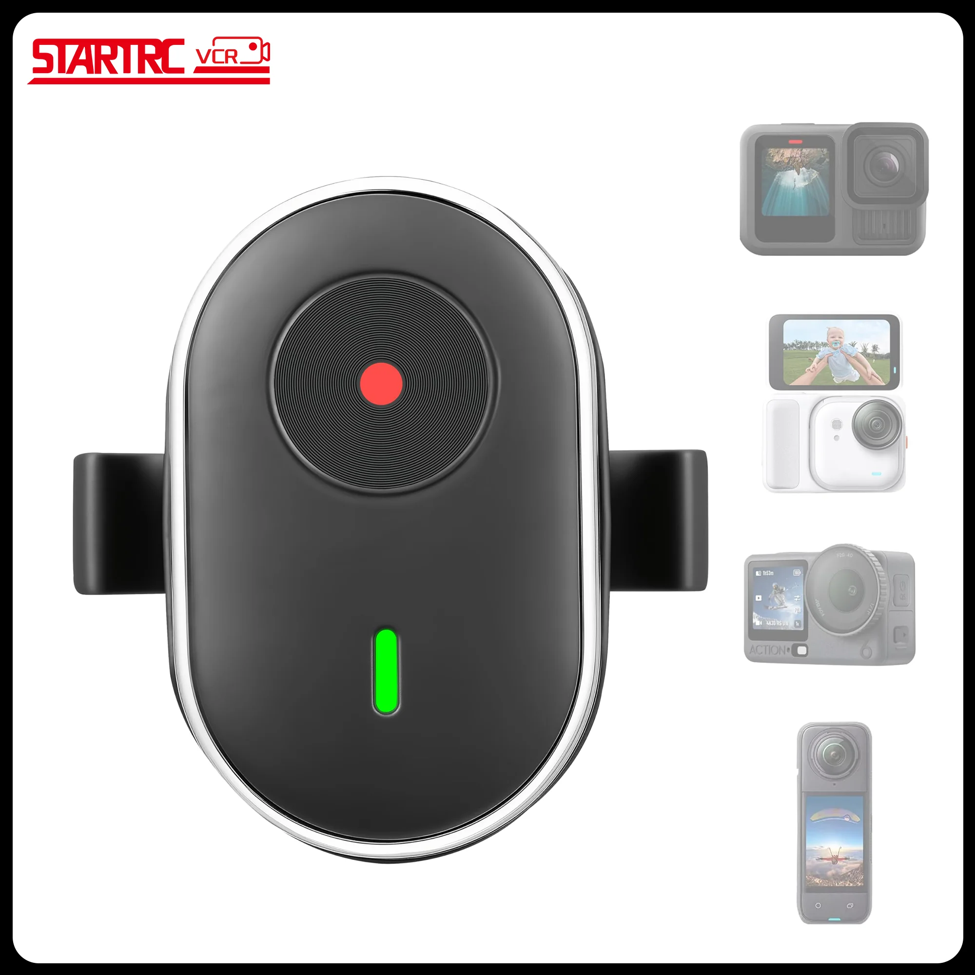 

Кольцевой пульт дистанционного управления для Insta360 GO Ultra/X5/X4/X3/Ace Pro 2 Mini, совместимый с GoPro Hero 13 12 11 Max 2, DJI Osmo Action 6 5 4 Nano