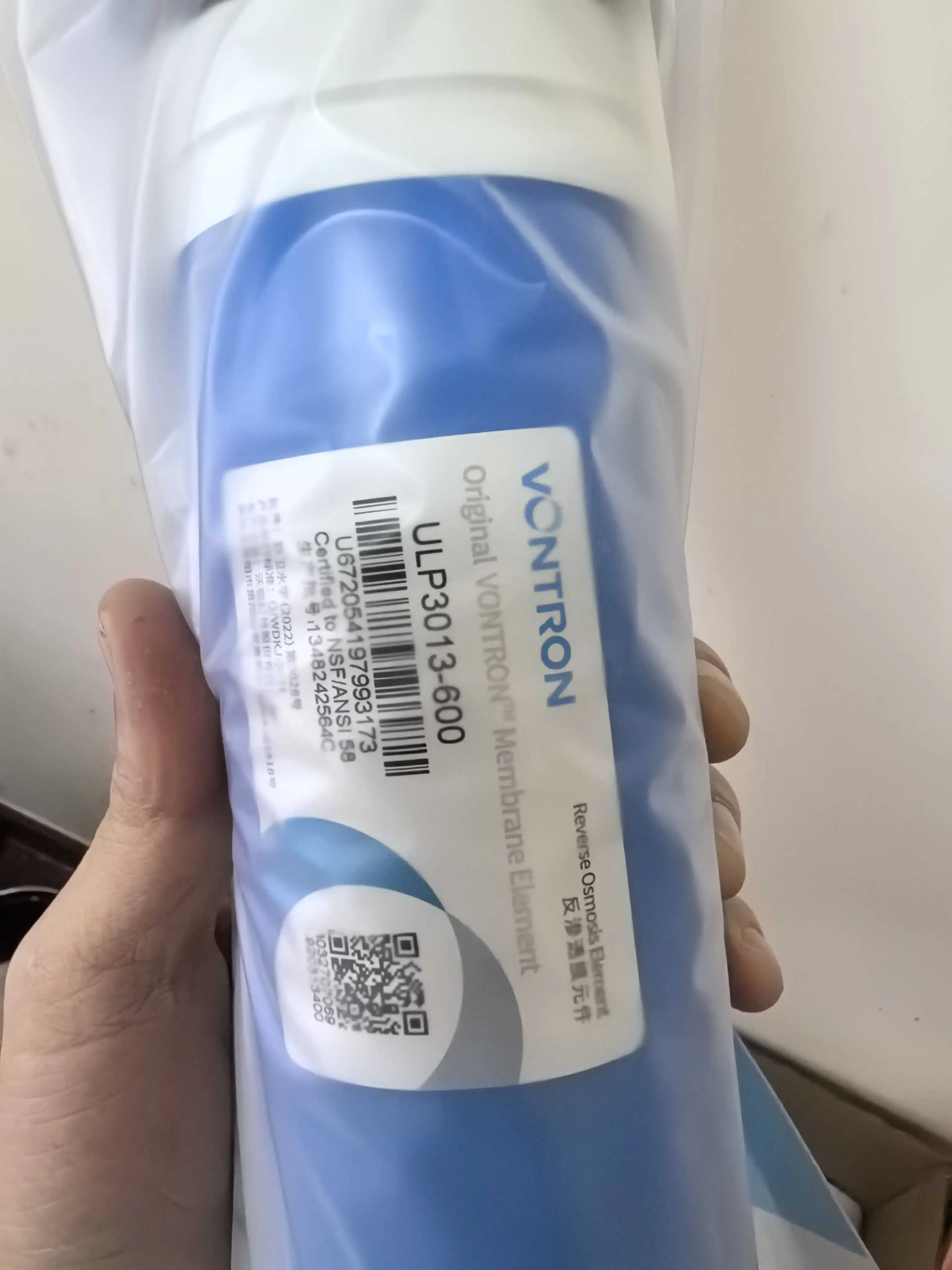 Original NSF VONTRON 600GPD Reverse Osmosis RO Membrane ULP3013-400 Kitchen Water Purifier Replacement Filter