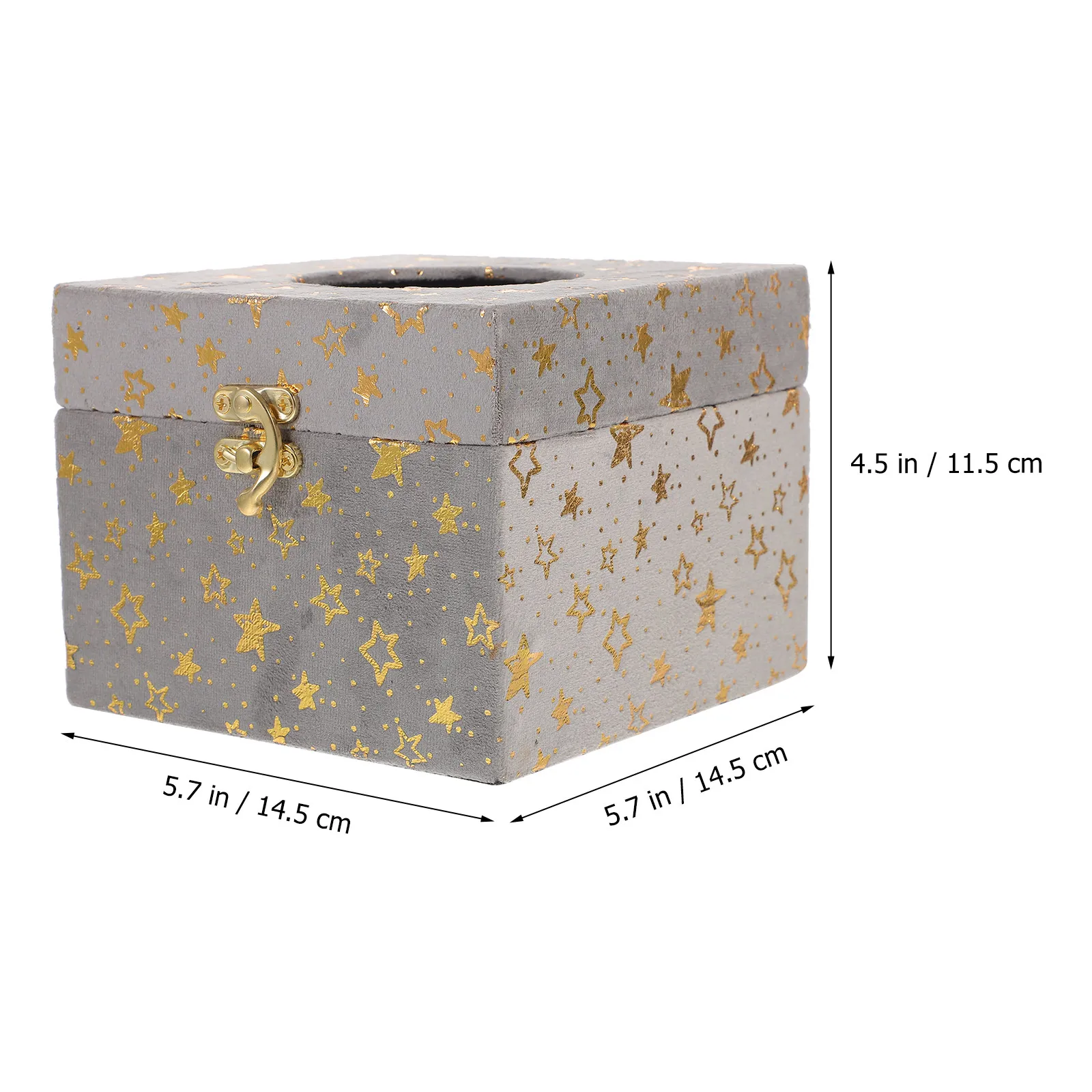 Square Tissue Box Cover Luxury Lint Material Large Capacity Stable Construction Tabletop Organizer for Restaurant Home Office