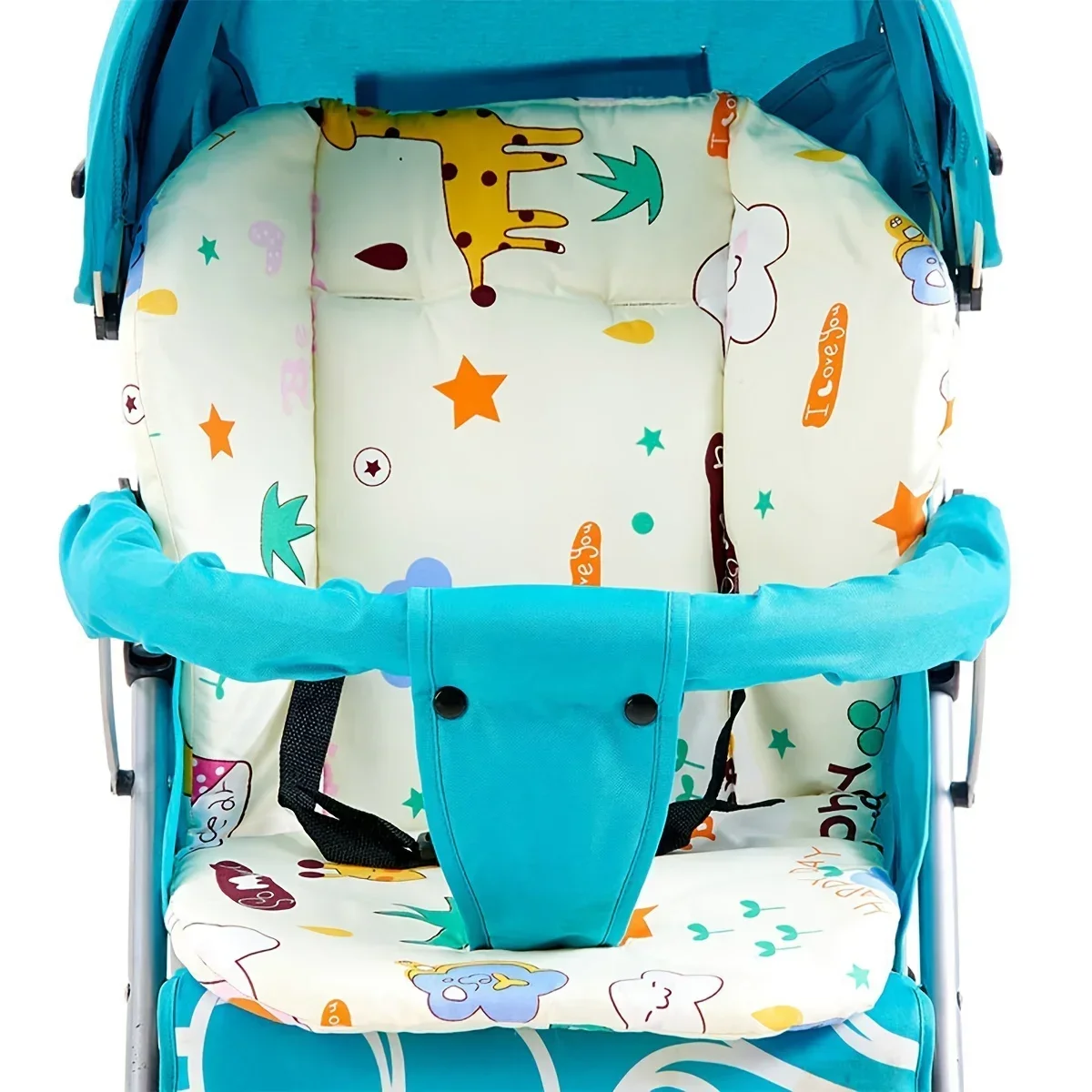 Baby Cushion for High Chair, Baby Stroller Seat Cushion, Cute Animal Pattern Cushion Soft Double-Sided Thick Cushion Breathable