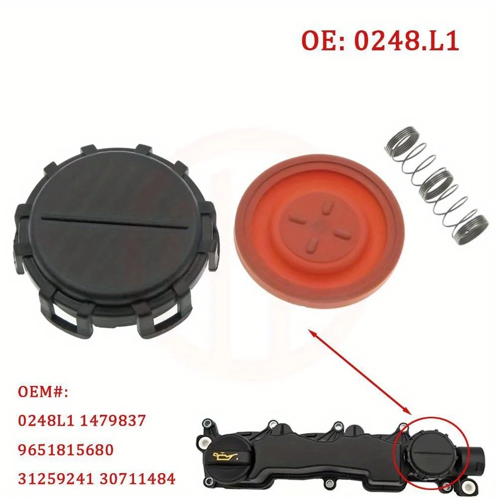 

Car Engine PCV Valve Cover Repair Kit With Membrane For Citroen 1.6 HDI Berlingo C2 C3 C4 C5 For Peugeot 206 307 0248L1