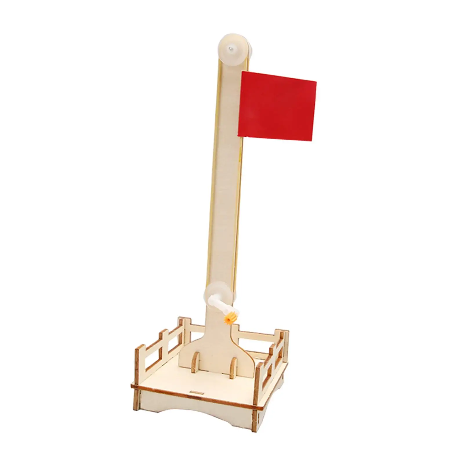 Assembly 3D Puzzles Raising and Lowering Flag Small Inventions Experiment Toy