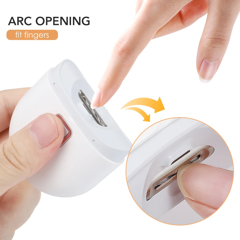 Electric Nail Clipper With Auxiliary Lighting Automatic Nail Grinder for Children and Adult Portable Mini Manicure Tools