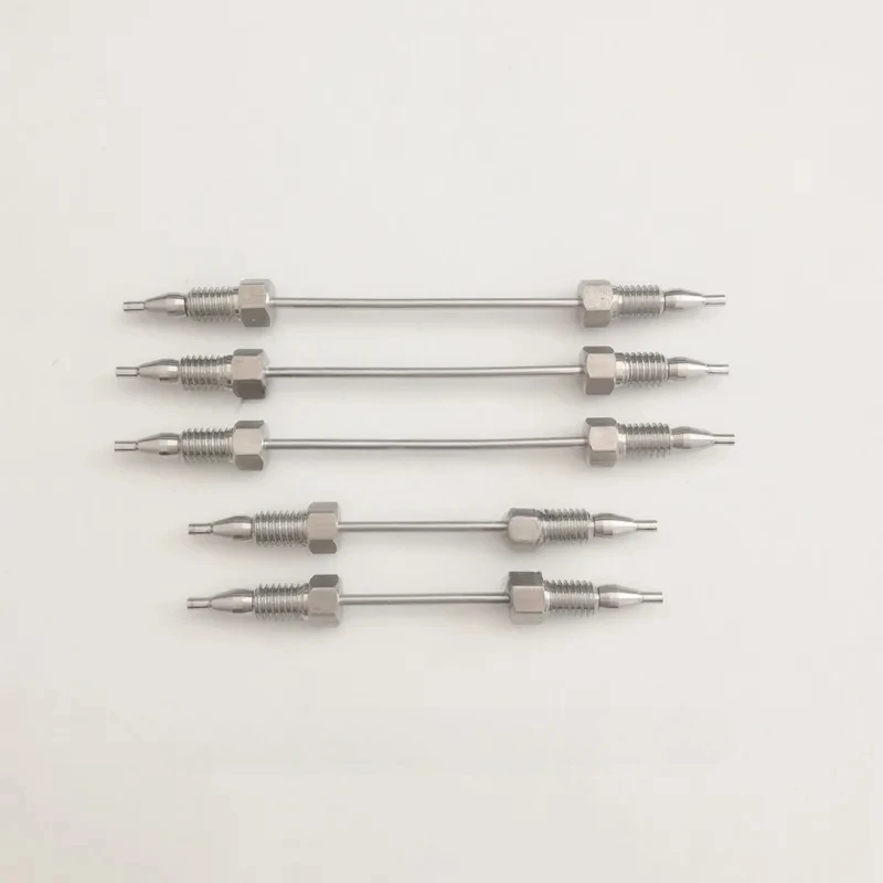 1/16 liquid phase connection pipeline stainless steel pipeline capillary with joint edge ring hplc chromatography short tube