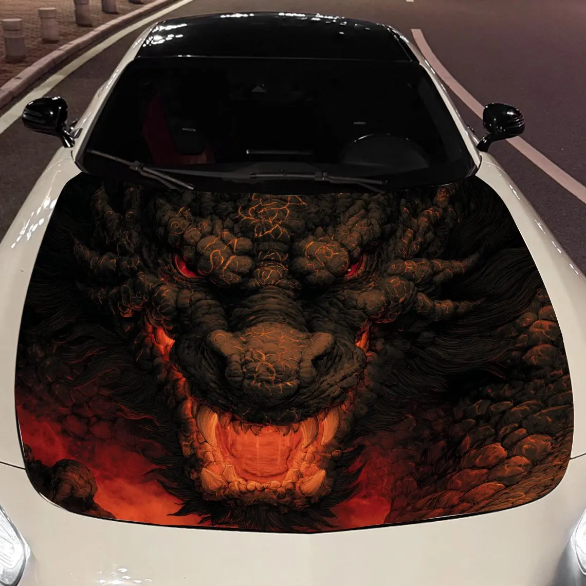 

Наклейка на упаковку на капот автомобиля «Ревущий дракон», материал ПВХ, самоклеящаяся водонепроницаемая, противоскользящая краска, наружное украшение автомобиля acce