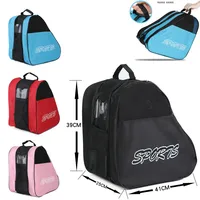 Bolsa portátil para patines, bolsa para patinaje sobre hielo, gran capacidad, transpirable, bolsa para patines en línea, bolsa de almacenamiento para patines, bolsa para zapatos de patinaje