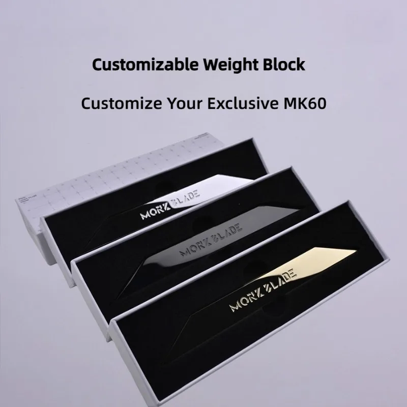 

MK60 PVD Magnetic Switch Keyboard Counterweight Custom Stainless Steel Counterweight for Gaming Mechanical Keyboard Accessories
