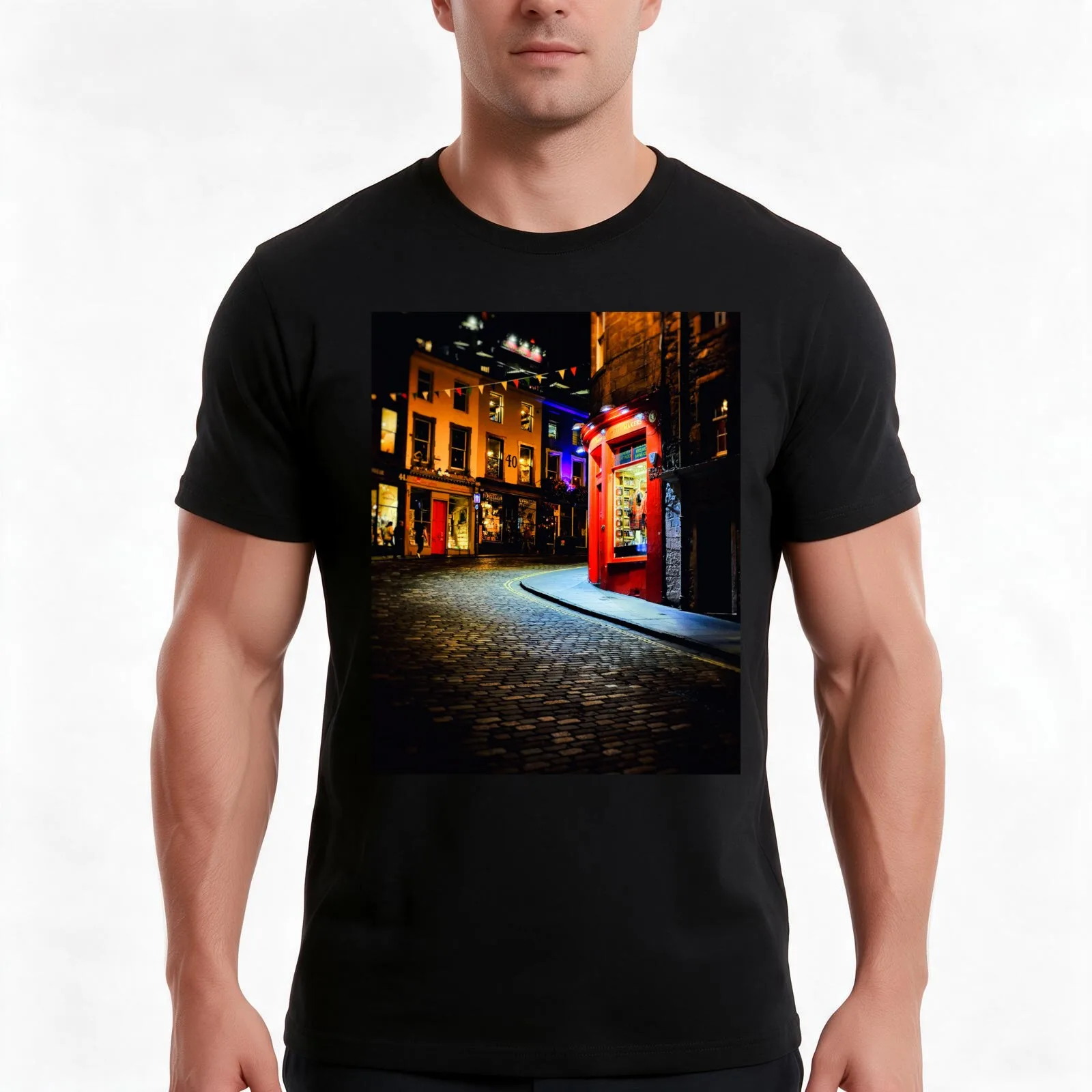 Victoria Street T-Shirt, Summer Casual Cotton Tee, Oversized Streetwear Tops, Vintage Graphic Print, Loose Fit Short Sleeve