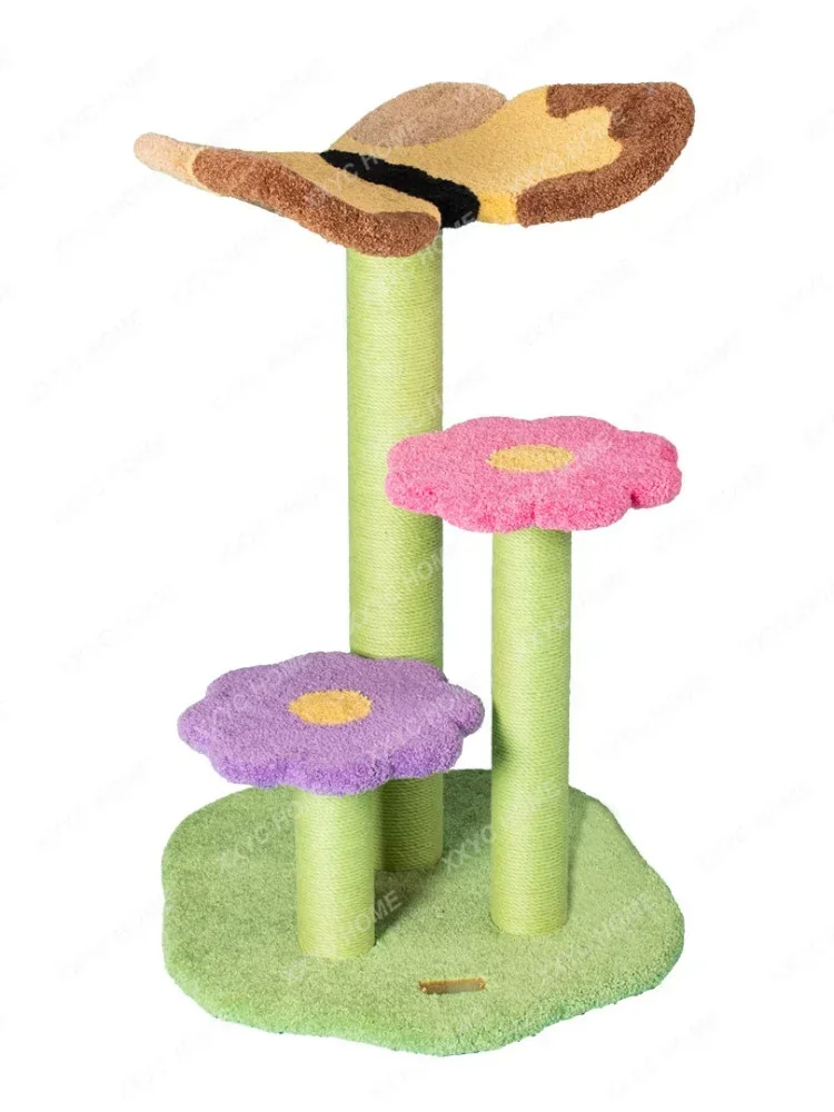 Cat Climbing Frame Castle  Tree Scratch-Resistant Plush  Nest Small Climbing Frame Flower Grove  Climbing Frame