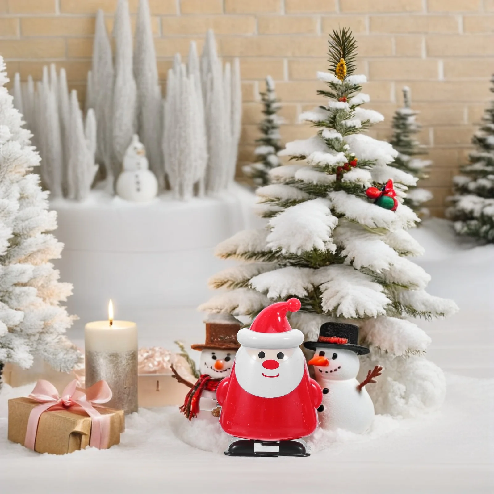 1 Zestaw Świątecznych Nakręcanych Figur: Święty Mikołaj, Bałwan, Renifer - Nakręcane Prezenty do Skarpet Świątecznych dla Dzieci