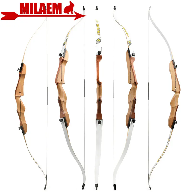 

Hunting Bow 66/68/70 Inch Recurve Bow 14-40 lbs Archery Takedown 23.5" Riser for Right Hand Shooting Target Aim