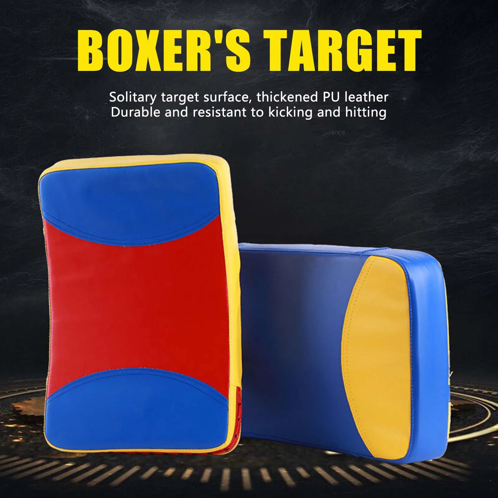 Boxing Pad Sand Bag Fitness Boxing Muay Thai Hand Target Sanda Training Thickened Hand Kicking Pads Curved Baffle PU Leather