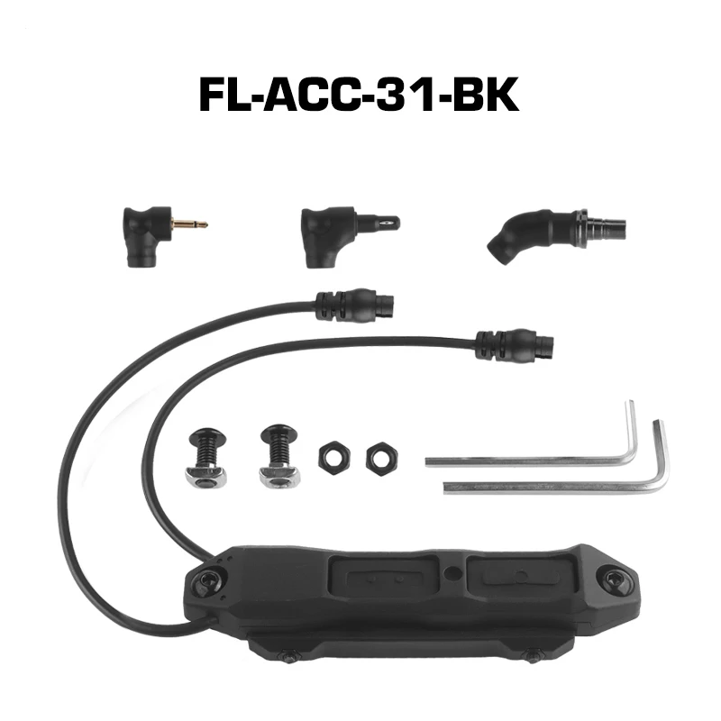 Interruptor de cable TAPS Pro, tres tipos de conectores, botones prácticos, Compatible con rieles Picatinny Dos métodos de instalación