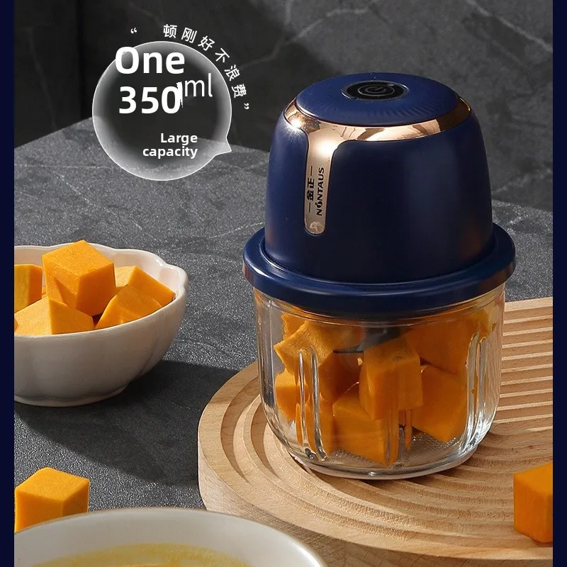 Six-Blade Fine Meat Grinder,  Large-Capacity Garlic Crusher, Safety Sensor Design, High-Power Kitchen Food Processor