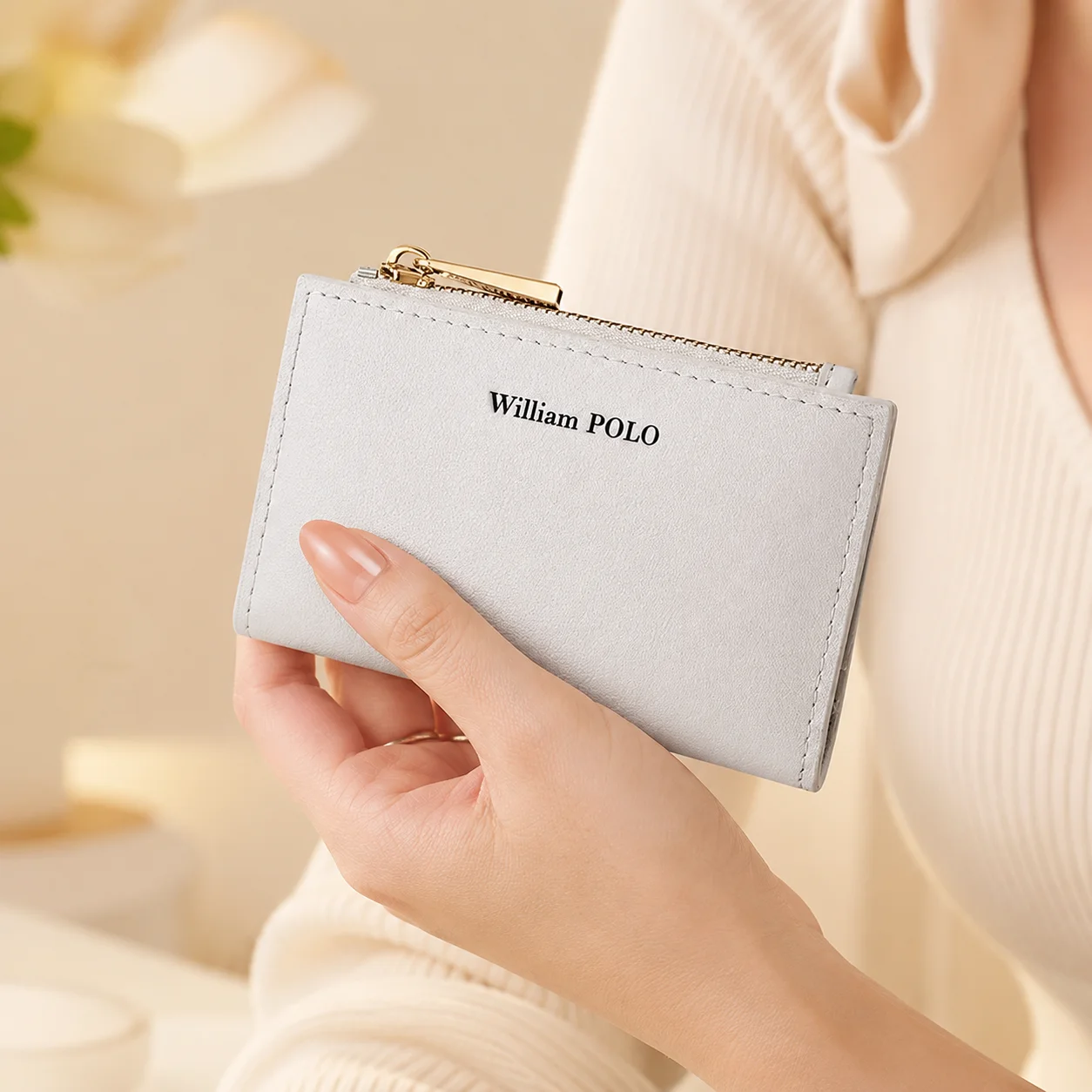 Genuine Leather Women Genuine Leather Wallet Fashion Card Holder Large Capacity Coin Purse for Daily Use