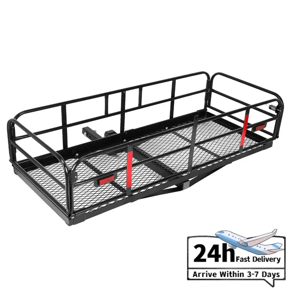 

Велокрепление на фаркоп Hitch Cargo Carrier, 60x24x14 дюймов, грузоподъемность 500 фунтов, для 2-дюймового приемника с фаркоп-стабилизатором, для внедорожников, грузовиков, пикапов