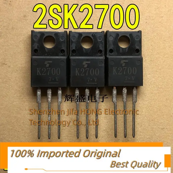 10PCS/Lot  K2700 2SK2700   TO-220F  MOSFET 3A 900V N-Channel Best Quality