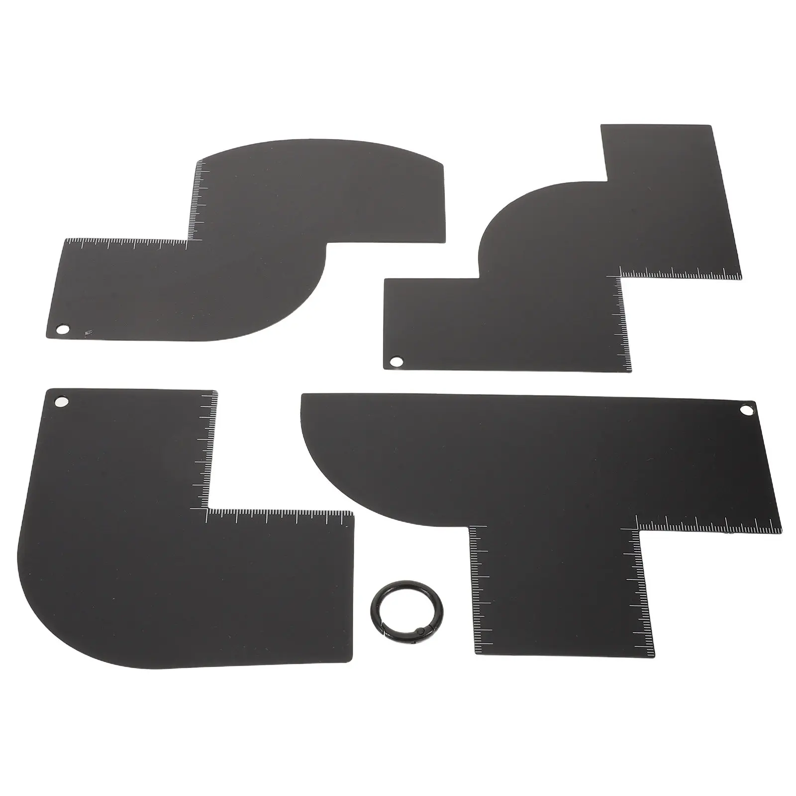 1Set Hair Shaper Card Reusable Barber Hairline Guide Precision Beard Shaper Template Men Beard Shaping Kit Hair Up