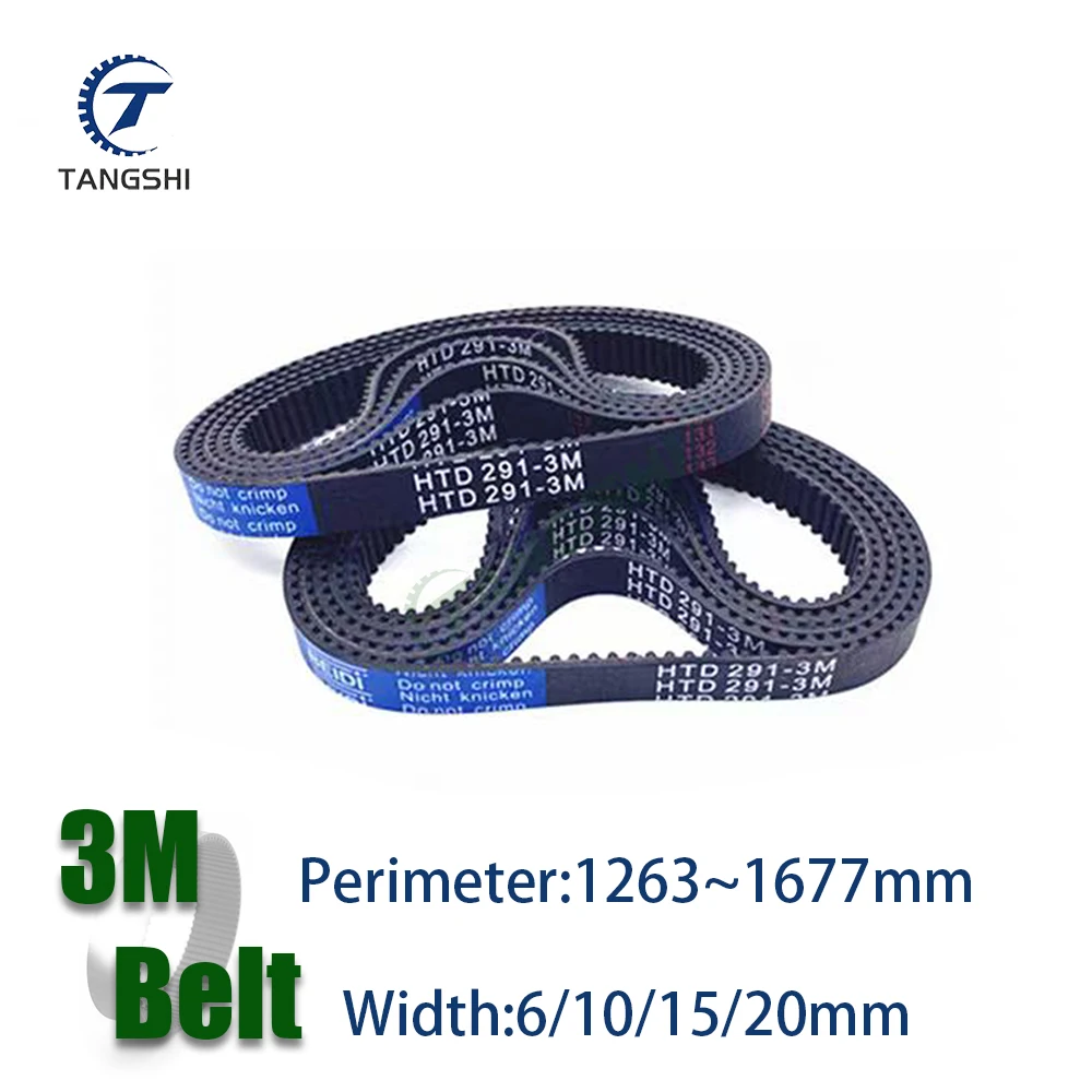 HTD 3M Arc Tooth Rubber Closed Loop Timing Belt Width6/10/15/20mm Length1263/1335/1344/1359/1374/1500/1530/1569/1587/1638/1677mm