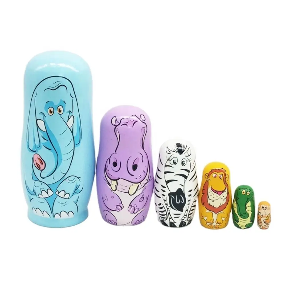 Japanese Girl Animal Matryoshka Doll Snowman Egg Shape Owl Girls Russian Doll Rabbits Elephant Wooden Stacking Dolls Kids Toys