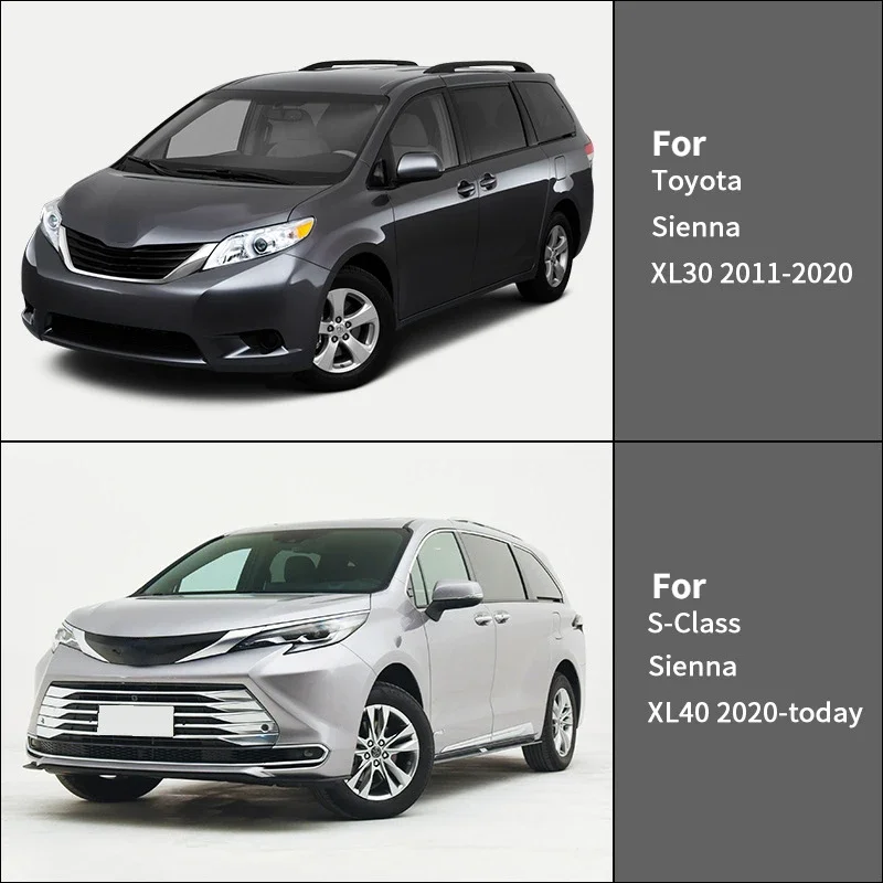 For Toyota Sienna XL30 2011-2020 XL40 2021+ Accessories Window Visor Bright Strip Wind Deflectors Visors Rain Guard Shades