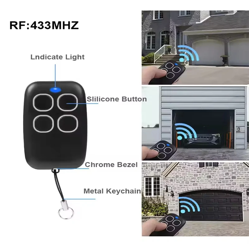 Garage Door 433MHz Remote Control Duplicator 433.92MHz Code Grabber Clone Gate Key Fob Command Hand Transmitter