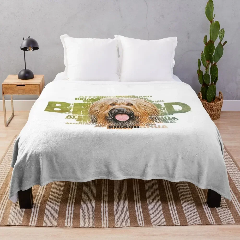 Briard Throw Blanket Loose Summer Flannels Personalized Gift Blankets