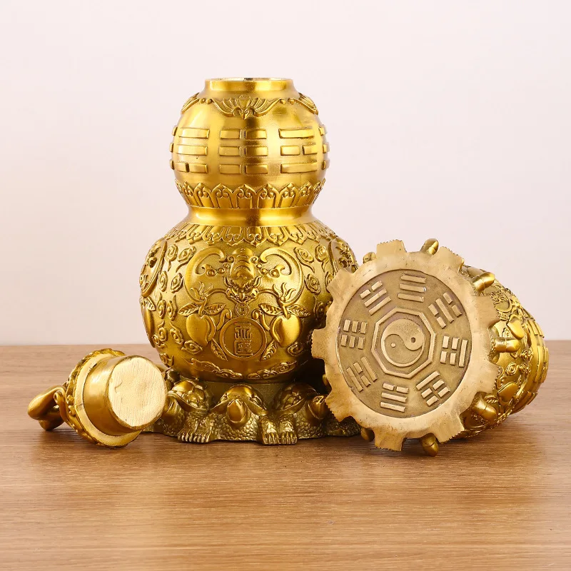 

Brass Gourd Eight Diagrams Blessing Fortune Longevity Stars Happiness Wealth Three Immortals Turtle Immort
